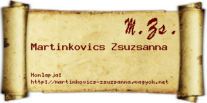 Martinkovics Zsuzsanna névjegykártya